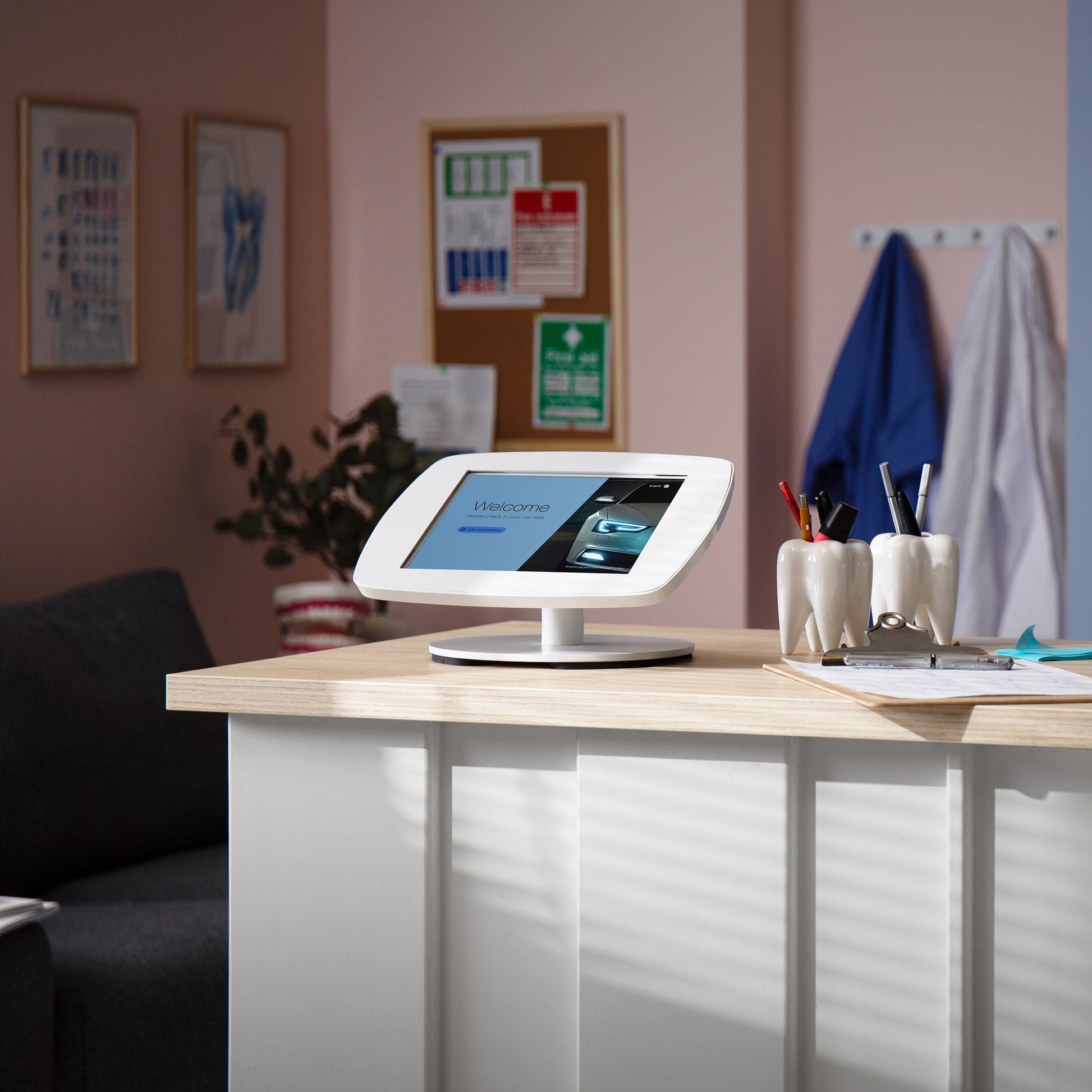 Bouncepad Original Counter tabletstandaard in wit