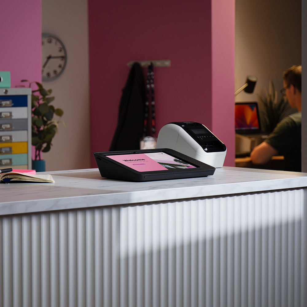 Bouncepad Link tablet bureausteun in zwart