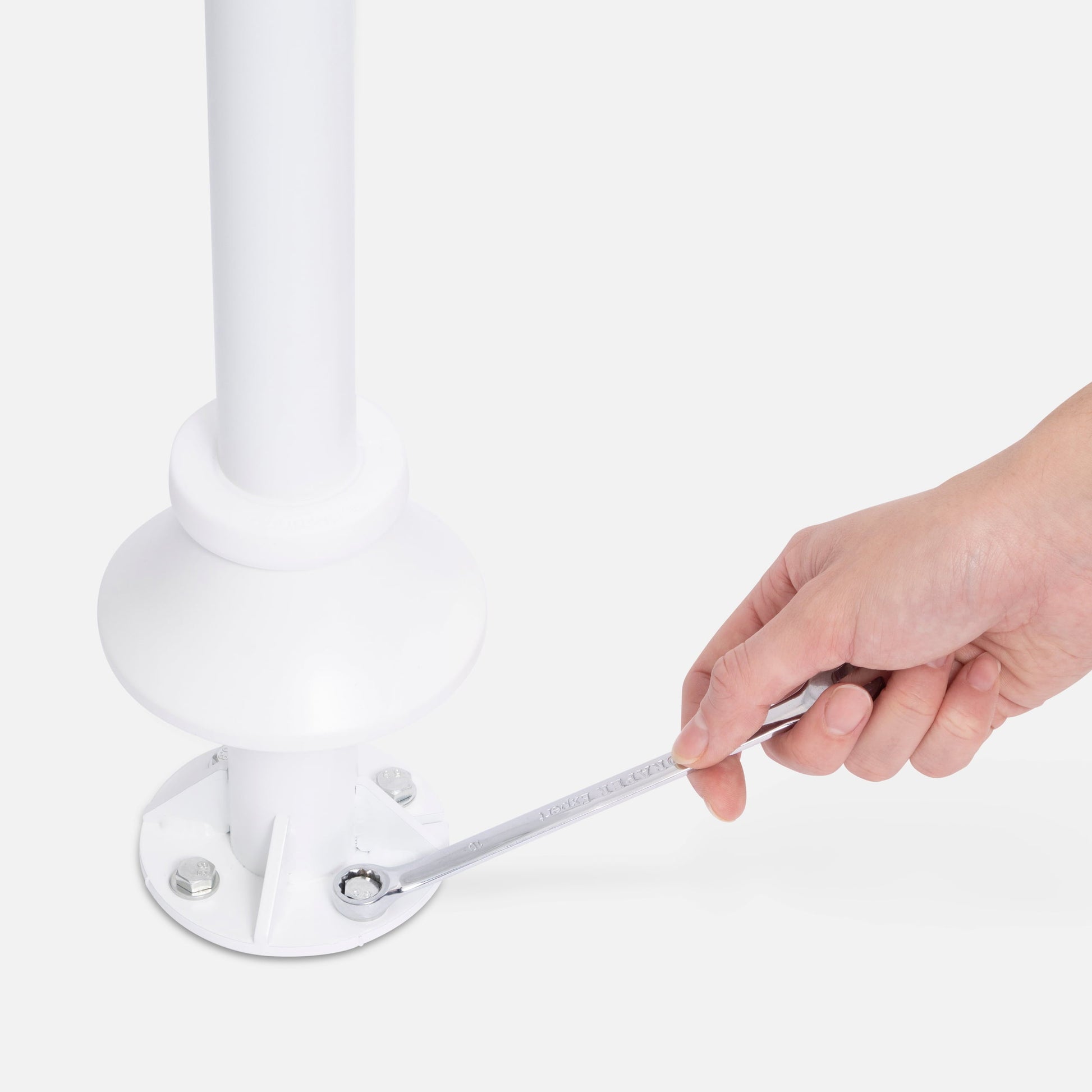 Bouncepad Original Floorstanding Slim tablet-vloerstandaard in wit