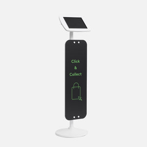 Bouncepad Original vloerstandaard + Front Board tablet vloerstandaard in wit