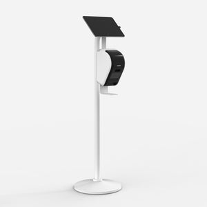 Bouncepad Core Floorstanding + Brother ® printerhouder voor tabletvloerstandaard in wit