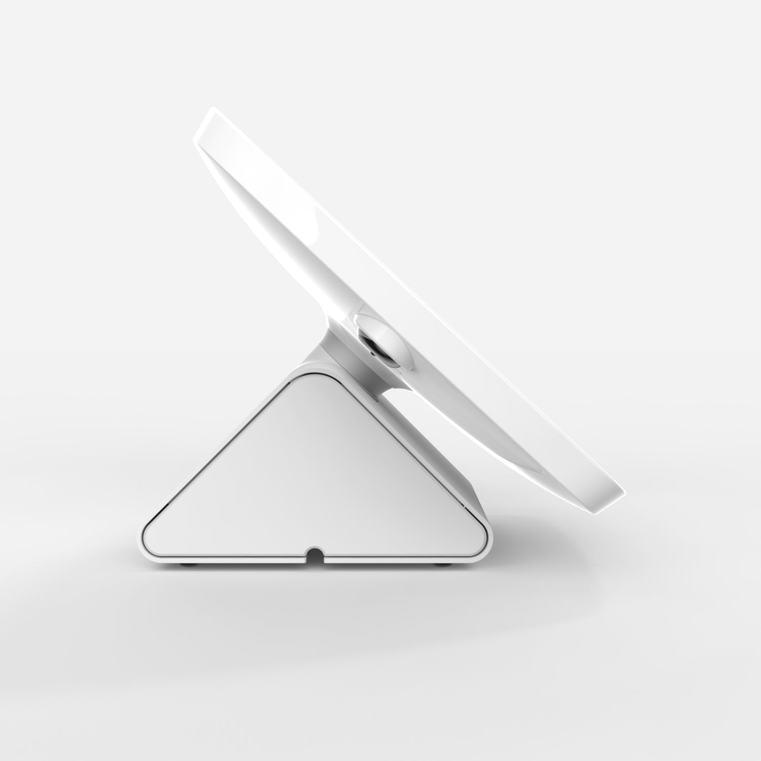 Bouncepad Original Flip tablet-bureausteun in wit, zijaanzicht