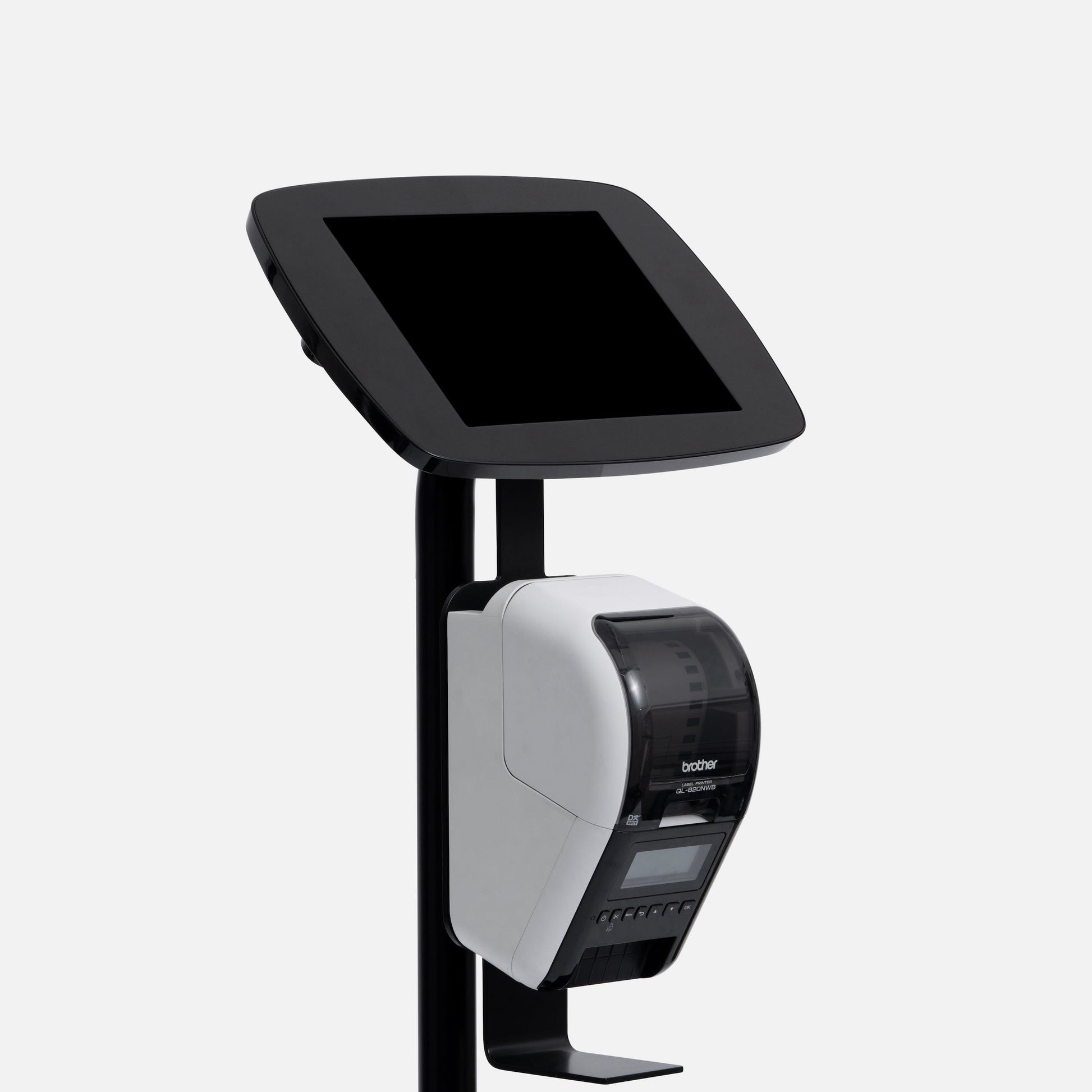 Bouncepad Original vrijstaande tabletstandaard + Brother ® printerhouder in zwart