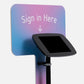Bouncepad Original vloerstandaard + tablet vloerstandaard met informatiebord in zwart
