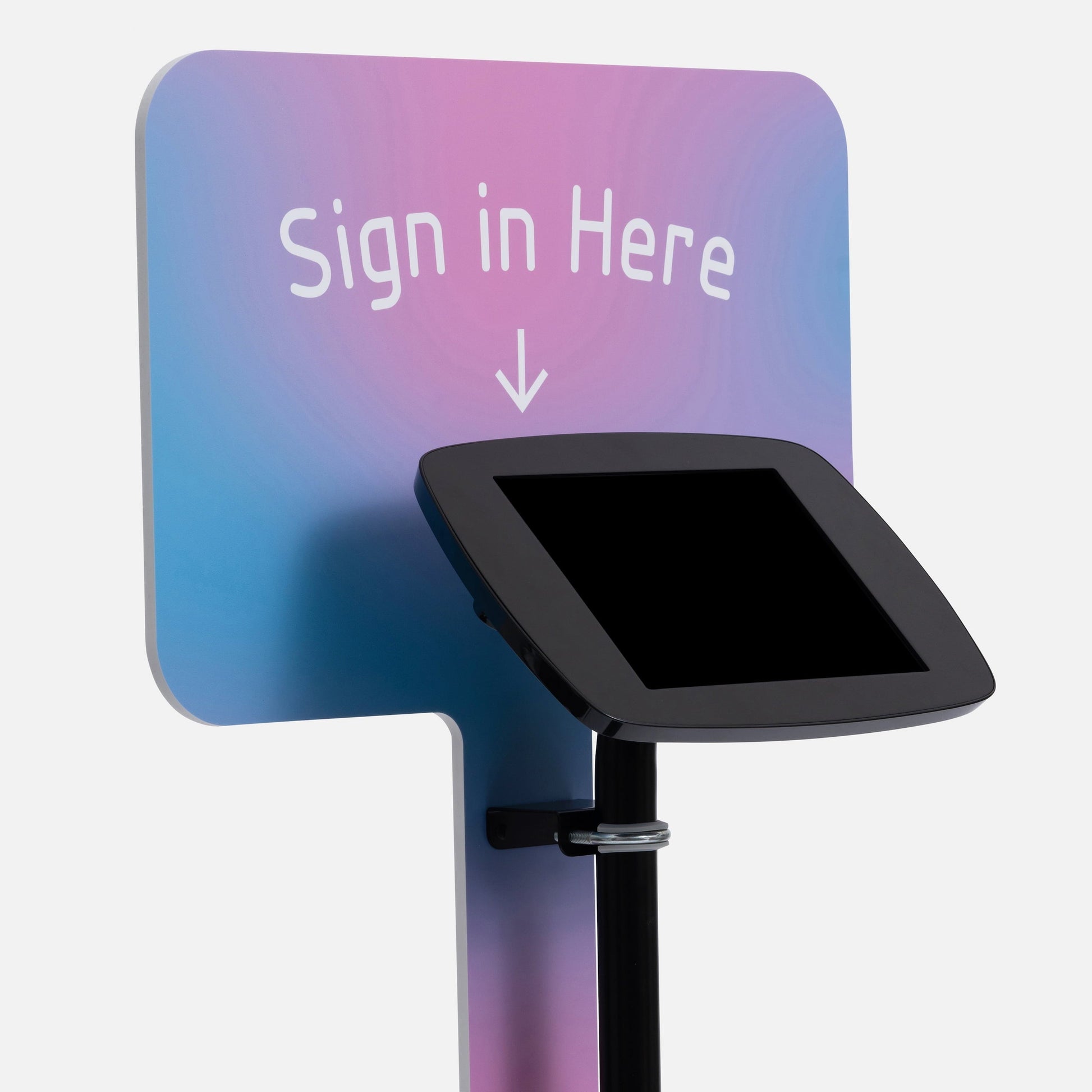 Bouncepad Original Elevate + Branding Board tablet vloerstativ in zwart