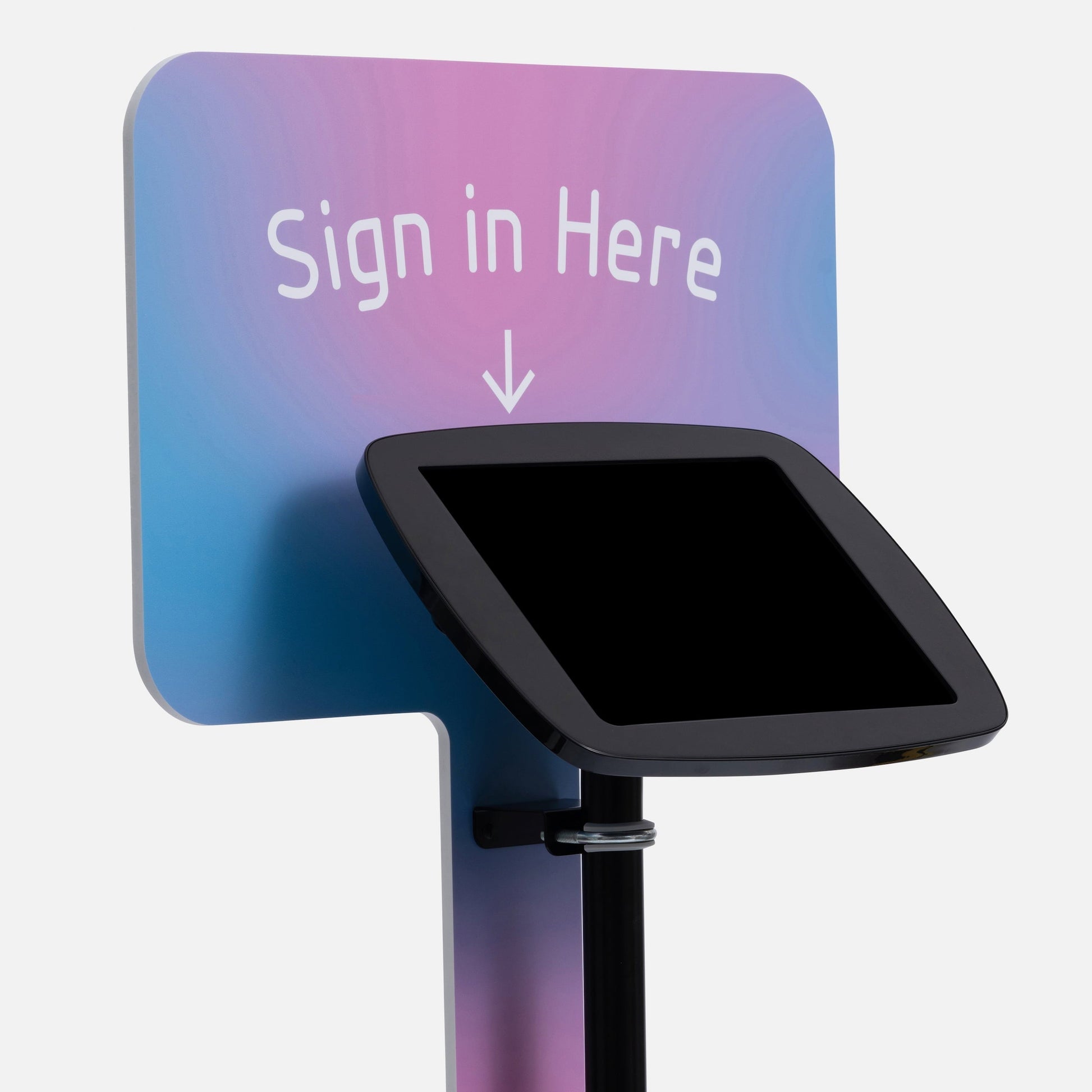 Bouncepad Original Elevate + Branding Board tablet vloerstativ in zwart