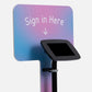 Bouncepad Original vloerstandaard + tablet vloerstandaard met informatiebord in zwart