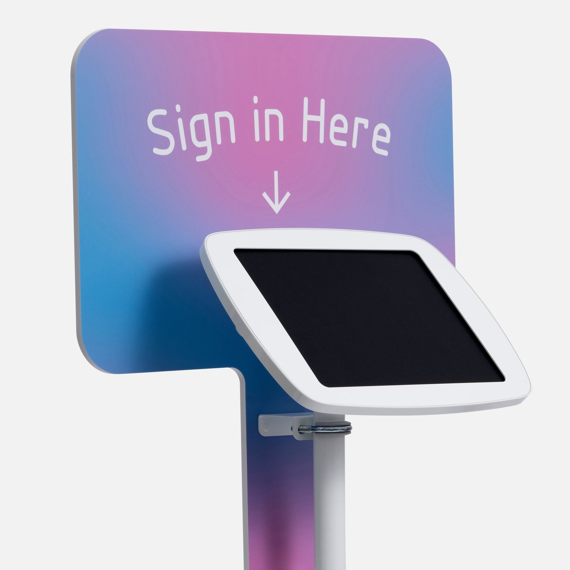 Bouncepad Original Elevate + Branding Board tablet vloerstativ in wit
