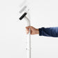 Bouncepad Clip Elevate Slim tablet-vloerstandaard in wit, vooraanzicht