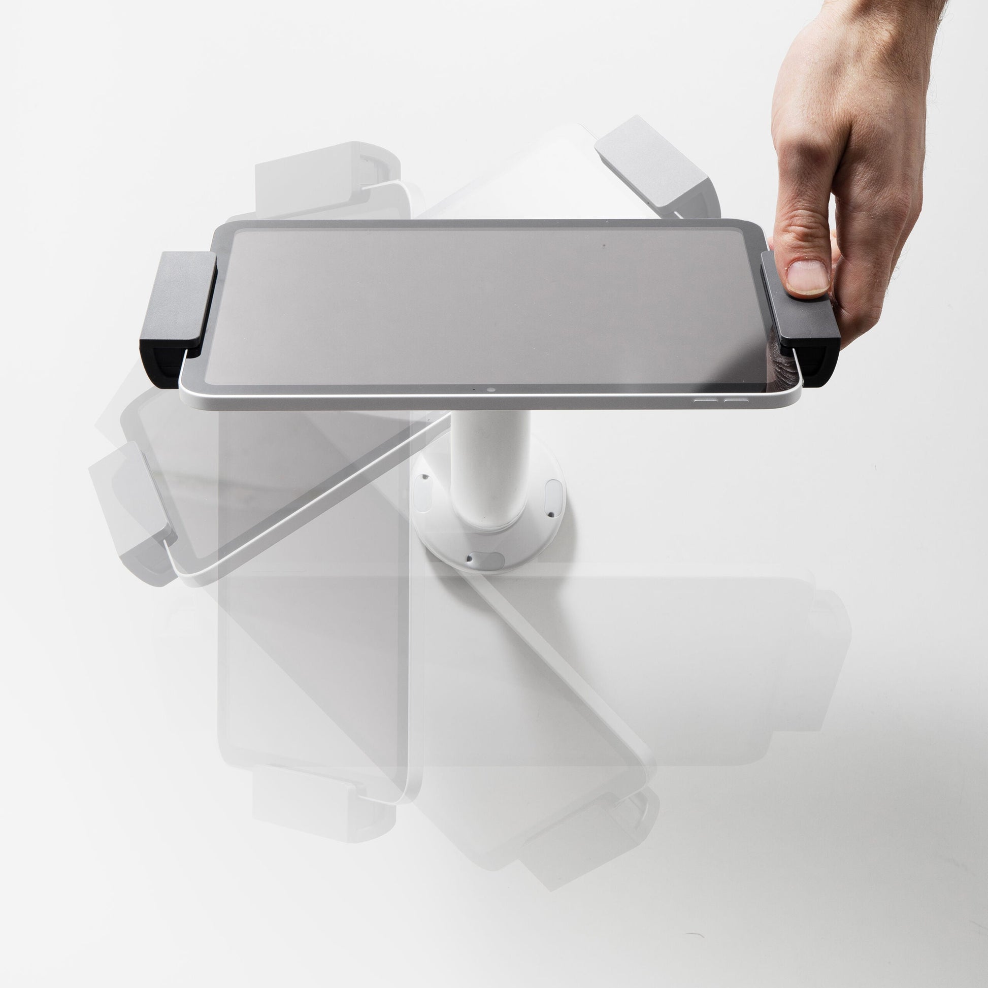 Bouncepad Clip Swivel 60 tablet-bureauhouder in wit
