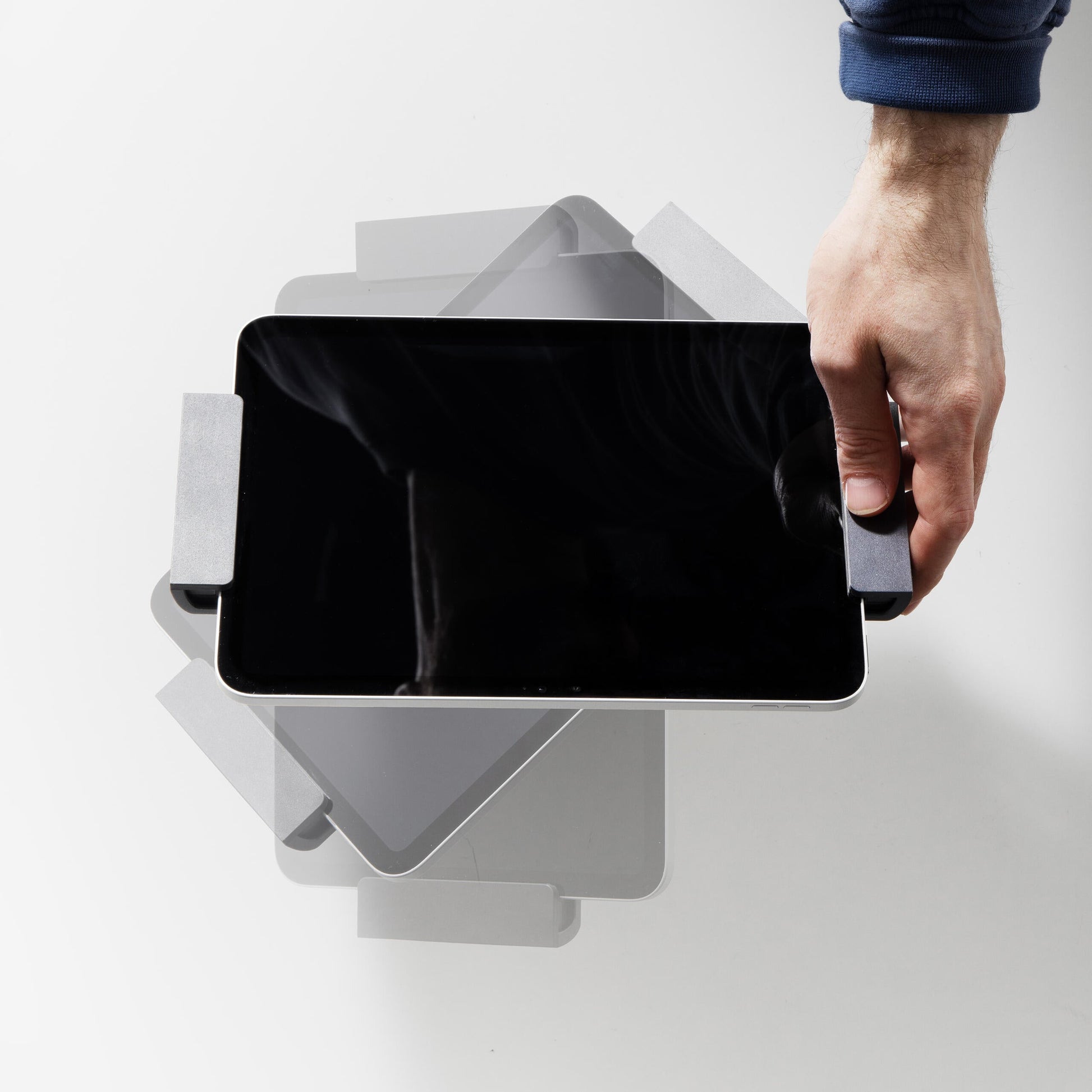 Bouncepad Clip Swivel bureaubevestiging voor tablet in wit