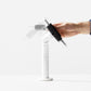 Bouncepad Clip Twist tablet-bureauhouder in wit, vooraanzicht, rotatiefunctie