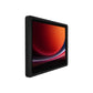 Displine Companion Wall 2.0 wandhouder voor Samsung Galaxy Tab voor Samsung Galaxy TAB A9 en TAB A11, in zwart, zijaanzicht, met geïnstalleerde tablet