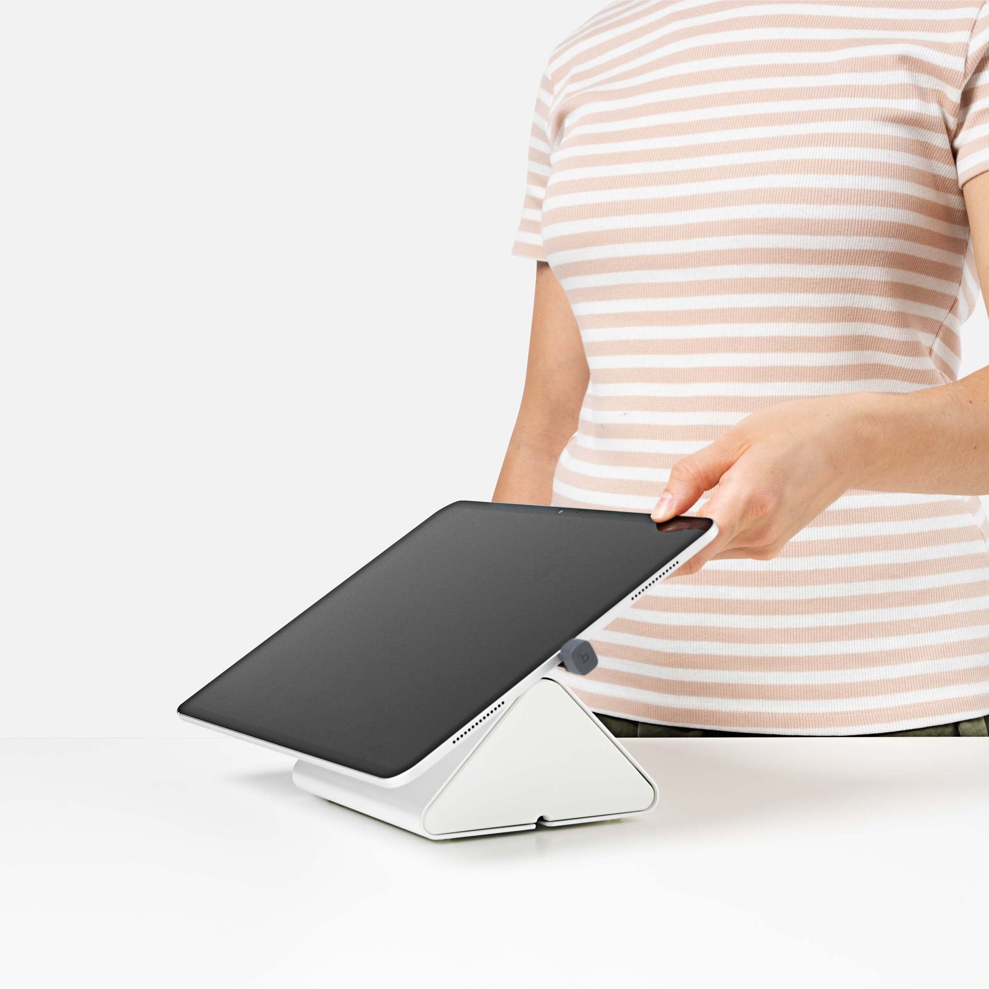 Bouncepad Core Flip tablet-bureauhouder in wit