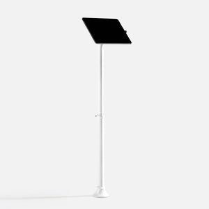 Bouncepad Core Elevate Slim tablet-vloerstandaard in wit, vooraanzicht