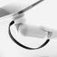 Bouncepad Core Reach tablet wandhouder in wit, kabelbeheer, detailweergave