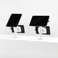 Bouncepad Core Twin tabletbureauhouder in wit, staande en liggende oriëntatie