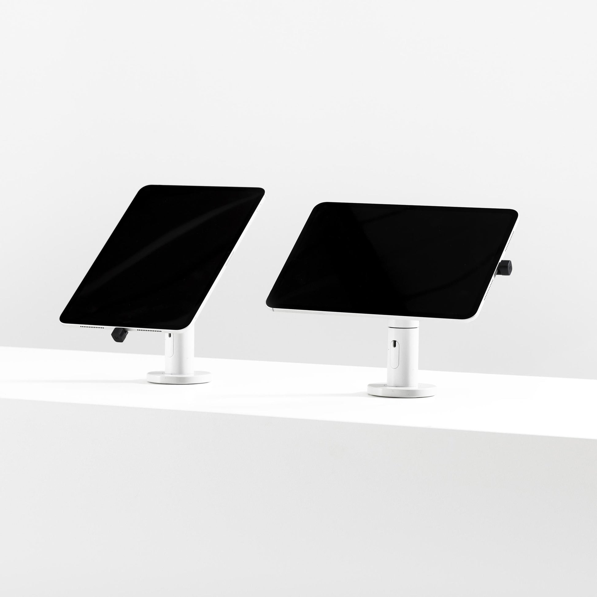 Bouncepad Core Twist-Mini tablet-bureausteun in wit, in portret- en landschapsstand