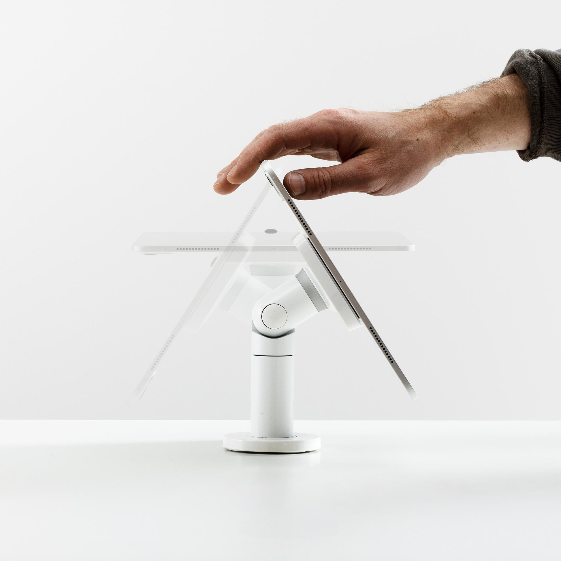 Bouncepad Core Twist-Mini tablet-bureausteun met kantel- en omklapfunctie