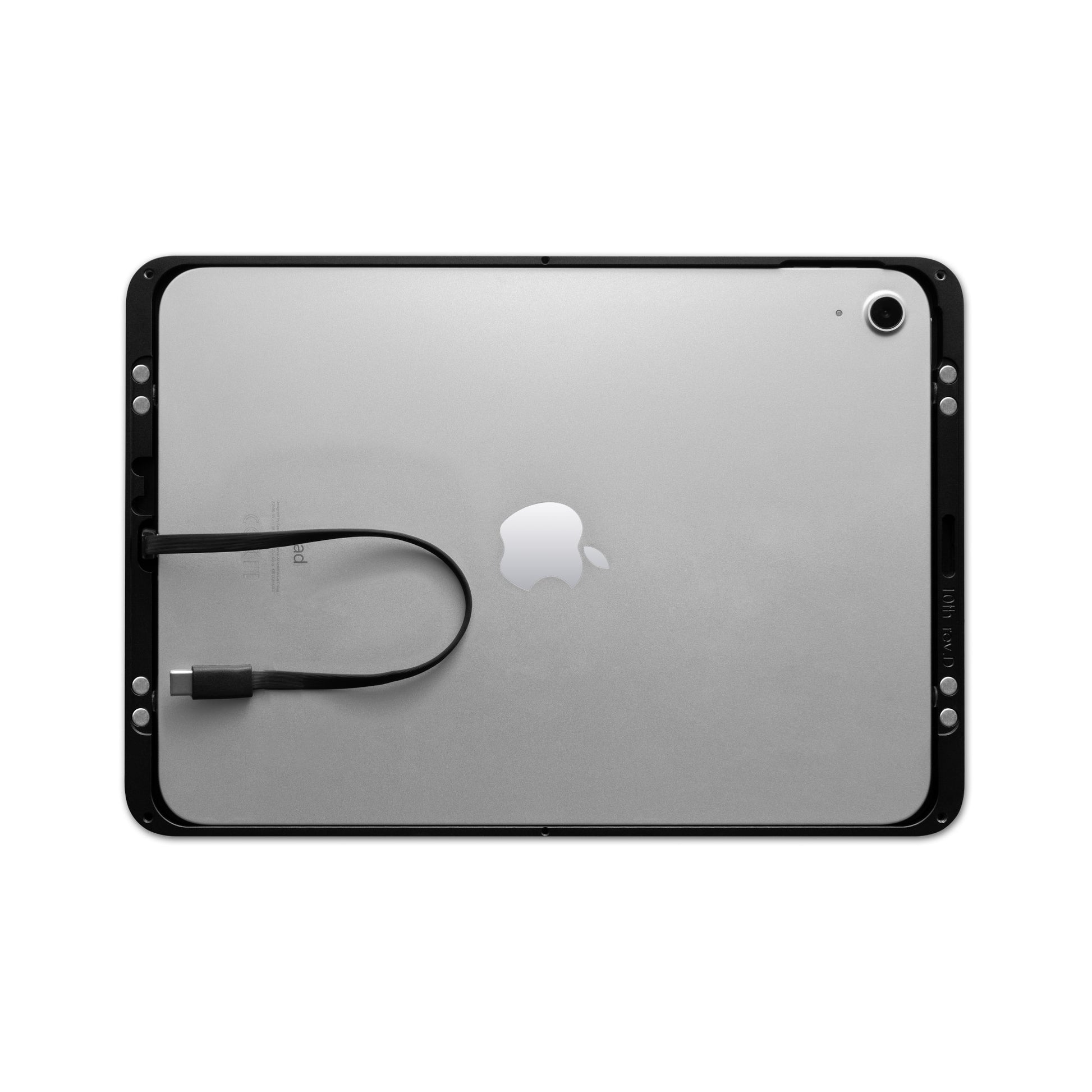 Displine Dame Wall 2.0 Premium iPad-wandhouder voor iPad 10e generatie 10,9 inch en iPad 11e generatie A16 11 inch, in zwart, achteraanzicht