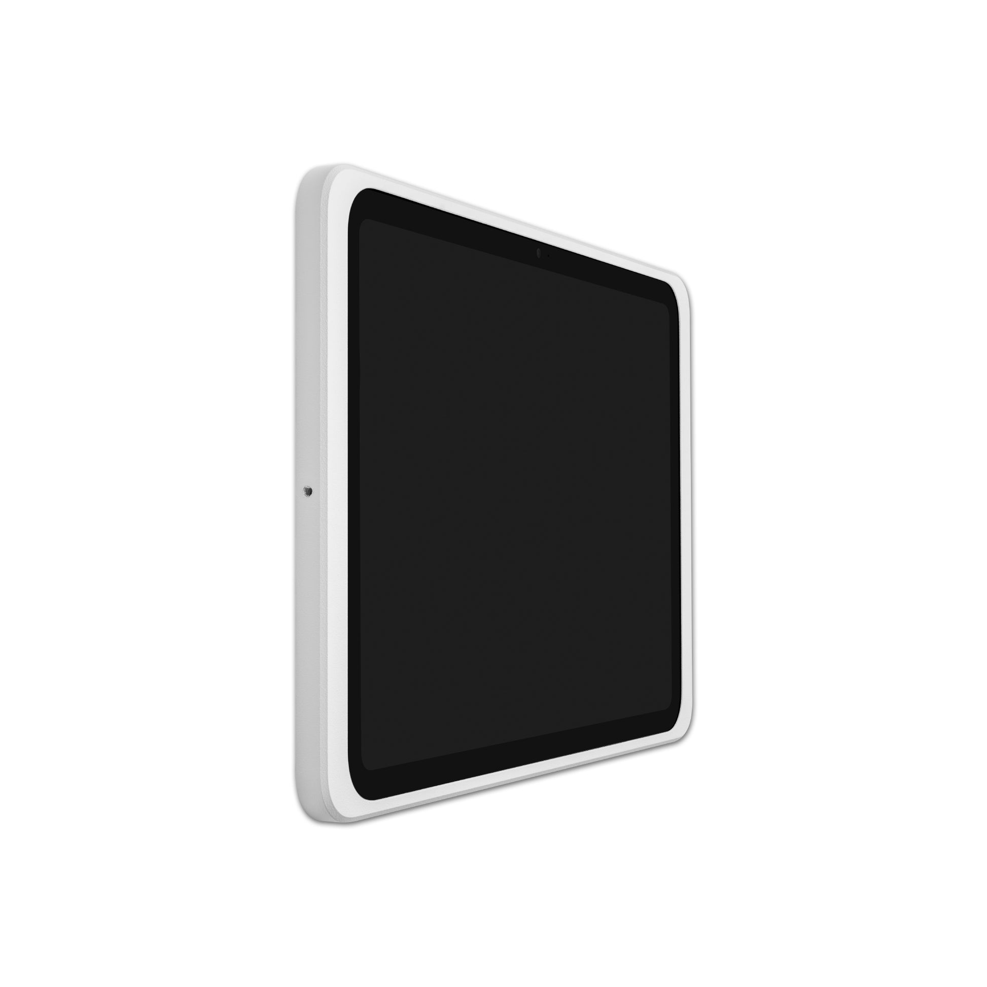 Displine Dame Wall 2.0 Premium iPad-wandhouder voor iPad 10e generatie 10,9 inch en iPad 11e generatie A16 11 inch, in wit, zijaanzicht