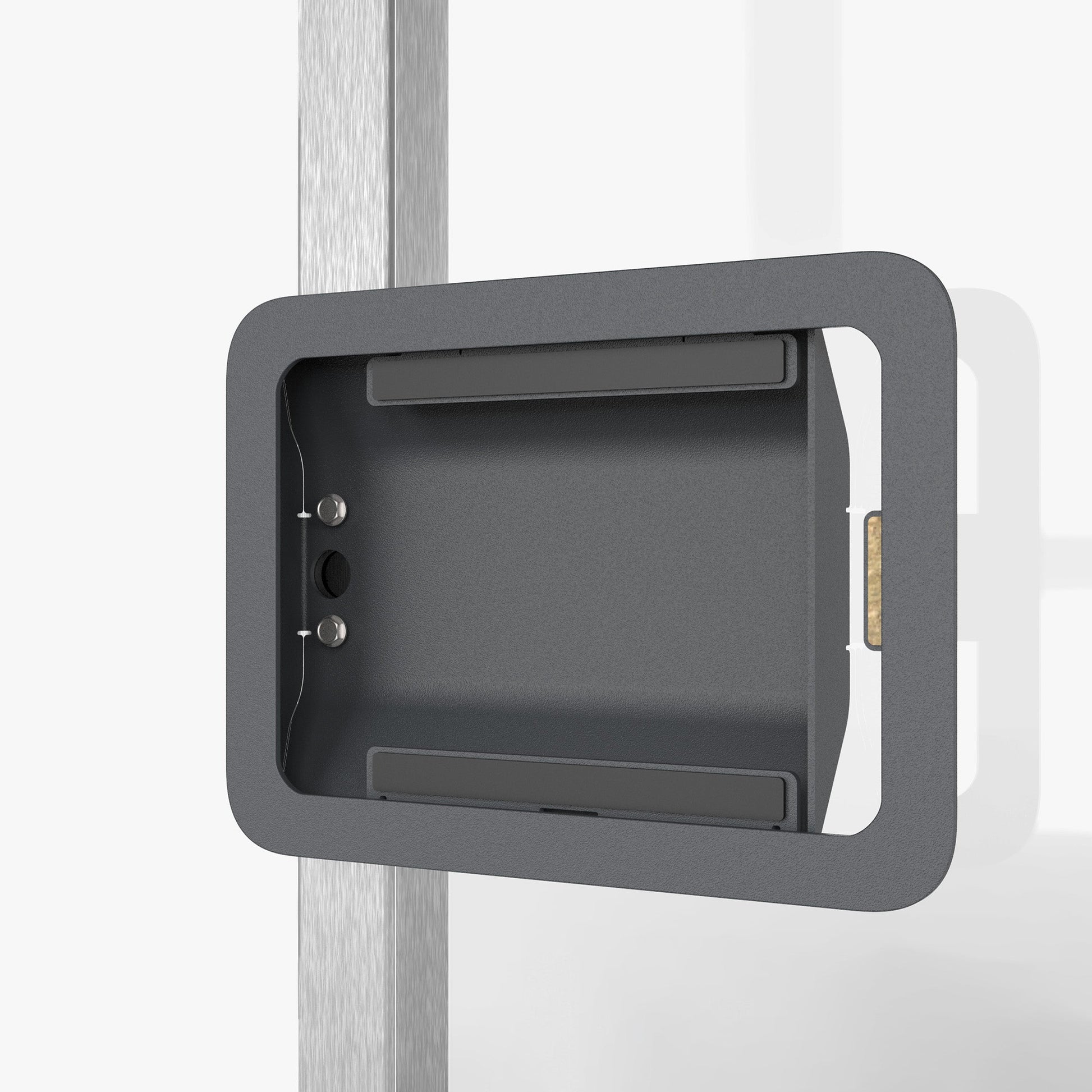 Front Mount ruimtereserveringssysteem voor iPad Mini zijaanzicht