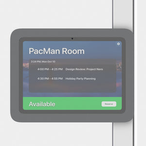 Room Scheduler frontmontage voor iPad