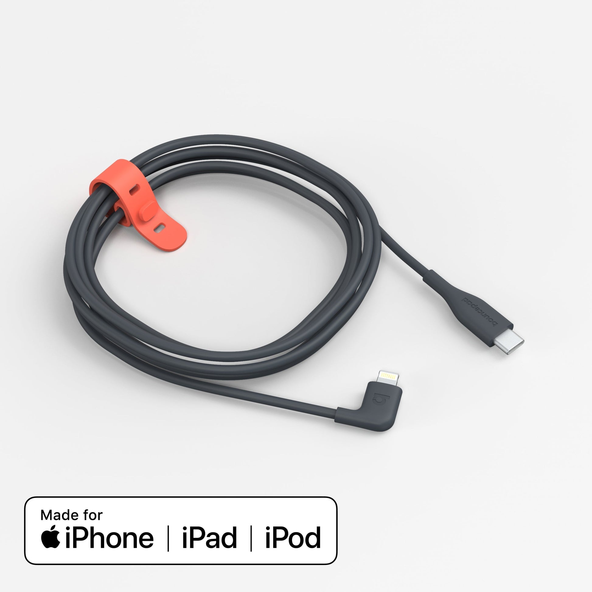 Bouncepad Lightning-naar-USB-C-haakse kabel