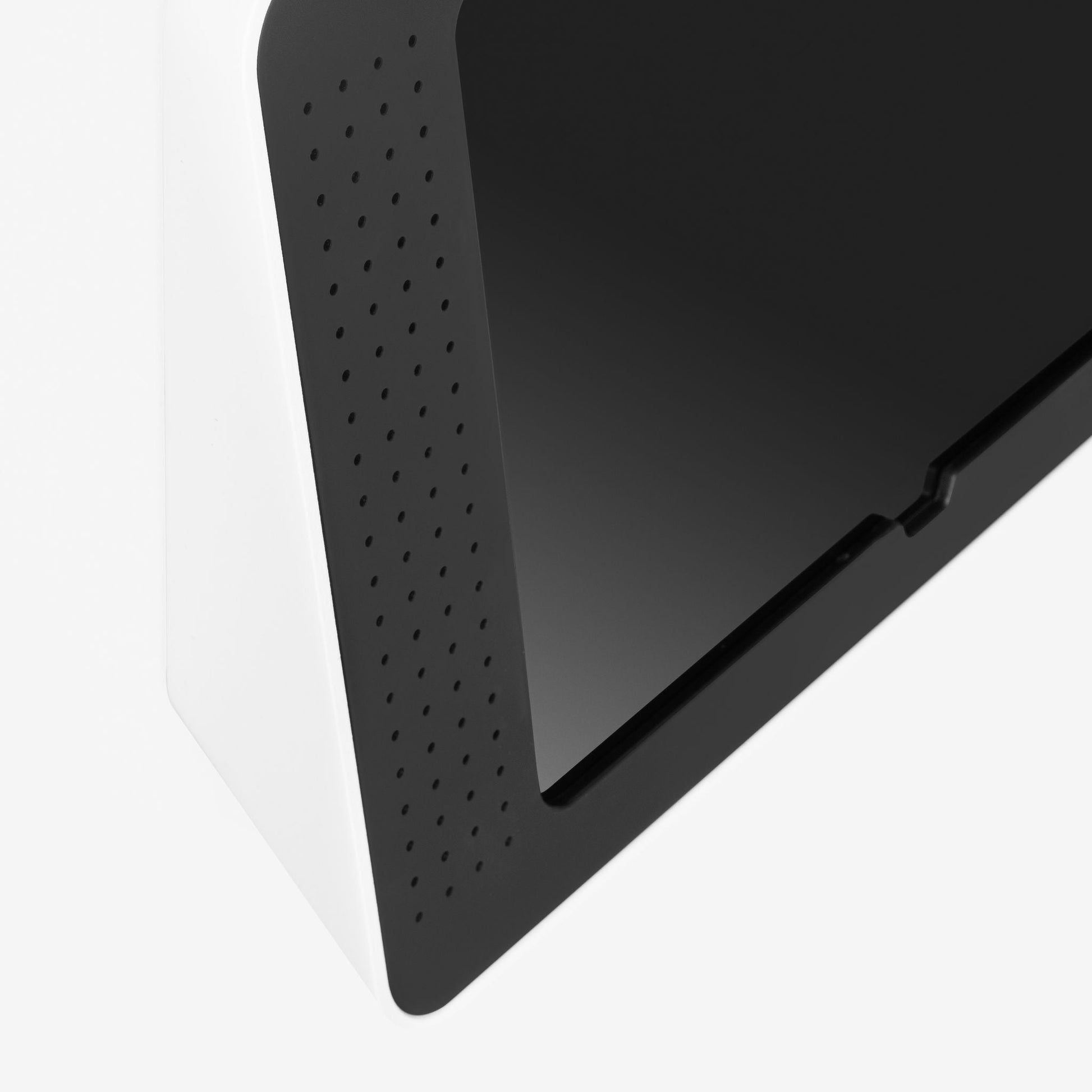Bouncepad Link tablet wandhouder wit in wit, detailweergave