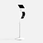 Bouncepad Original Elevate + Brother Printer Mount tablet vloerstativ in wit, vooraanzicht