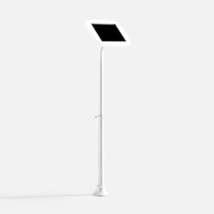Bouncepad Original Elevate Slim tablet-vloerstandaard in wit, vooraanzicht