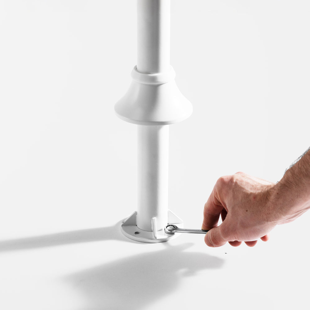 Bouncepad Core Elevate Slim tablet-vloerstandaard in wit
