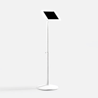 Bouncepad Original Elevate tablet-vloerstandaard in wit, vooraanzicht