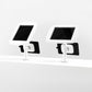 Bouncepad Original Twin tablet-bureauhouder in wit, in portret- en landschapsstand