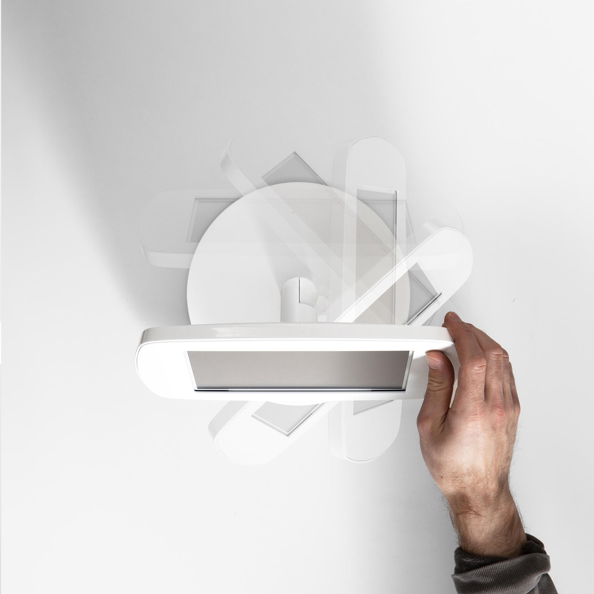 Bouncepad Original Counter Twist-Mini tabletstandaard in wit, met draaifunctie