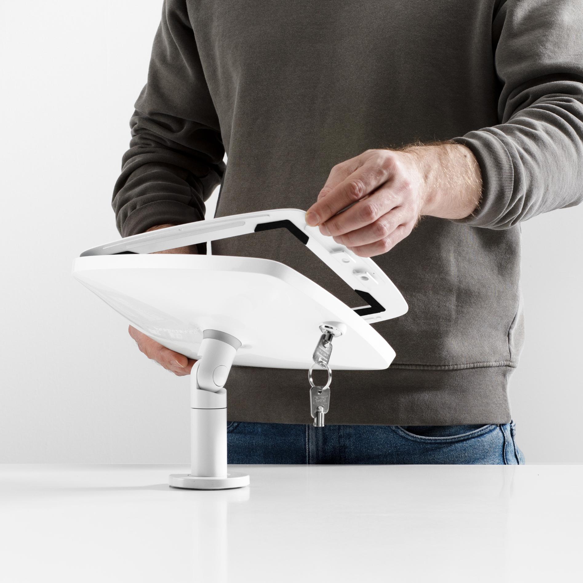 Bouncepad Original Twist-Mini tablet bureausteun in wit