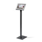 Tabdoq tablet-vloerstandaard compatibel met Apple iPads voor iPad 10,2 inch, in zwart, vooraanzicht