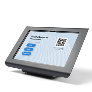 Tabdoq vrijstaande tabletstandaard, compatibel met Samsung-tablets voor Samsung Galaxy TAB A9 en TAB A11, in zwart, vooraanzicht