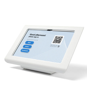 Tabdoq vrijstaande tabletstandaard, compatibel met Samsung-tablets voor Samsung Galaxy TAB A9 en TAB A11, in wit, vooraanzicht