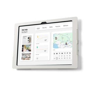 Tabdoq Lite tablet wandhouder compatibel met Apple iPads voor iPad 10e generatie 10,9-inch en iPad 11e generatie A16 11-inch, in wit, vooraanzicht
