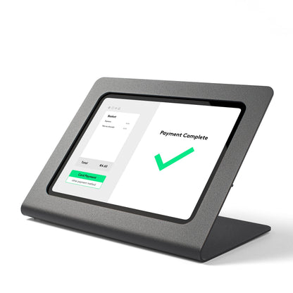 Tabdoq POS-tabletstandaard compatibel met iPad 10e en 11e generatie voor iPad 10e generatie 10,9 inch en iPad 11e generatie A16 11 inch, in zwart, vooraanzicht