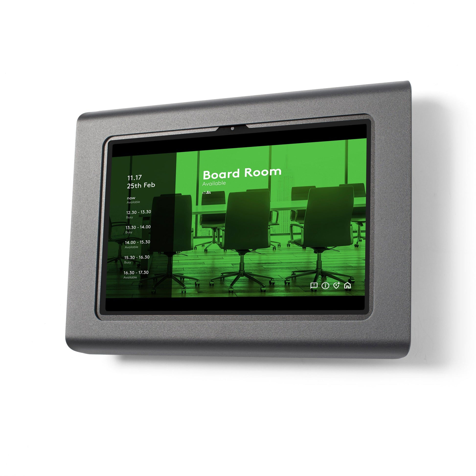 Tabdoq tablet wandhouder compatibel met Samsung-tablets voor Samsung Galaxy TAB A9 en TAB A11, in zwart, vooraanzicht