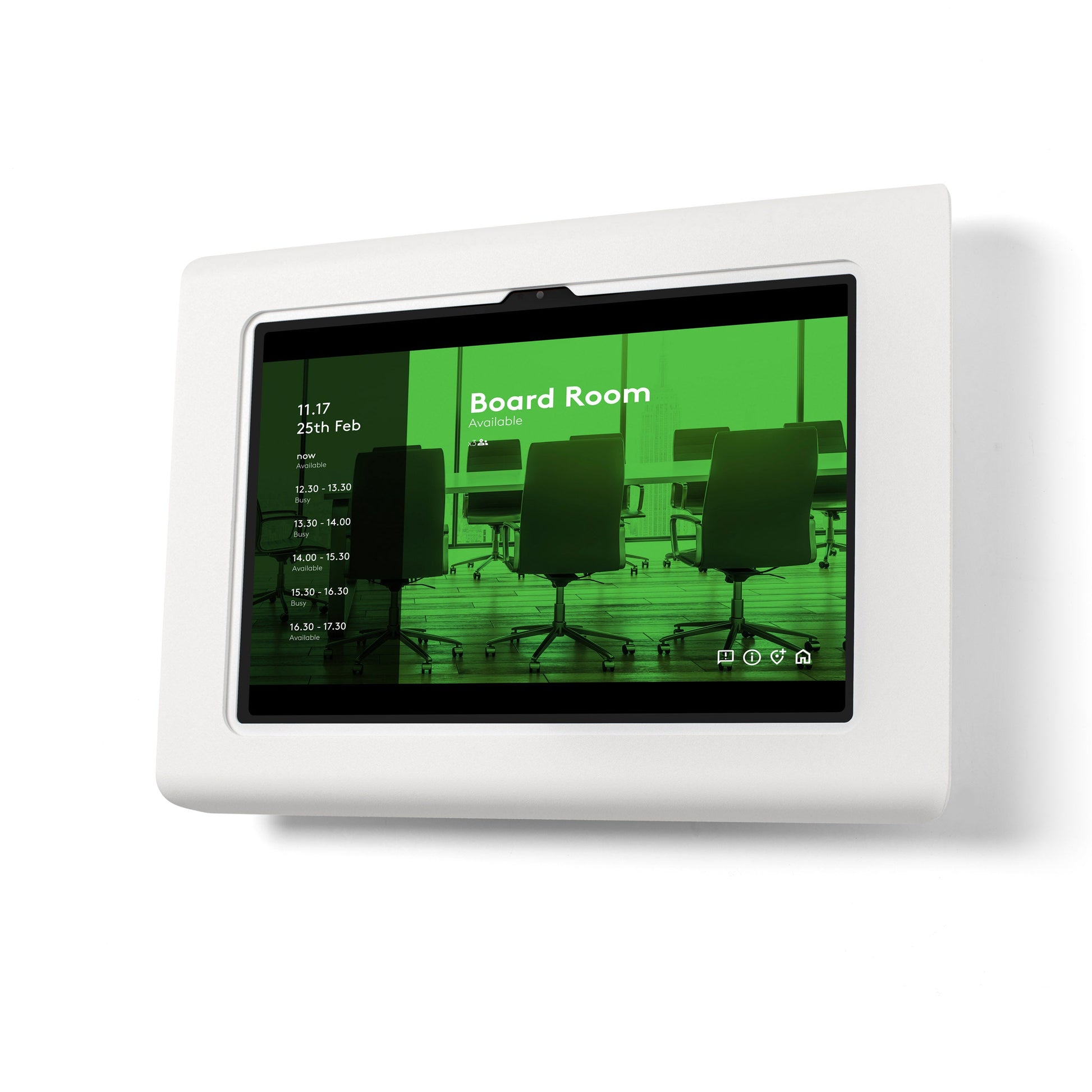 Tabdoq tablet wandhouder compatibel met Samsung-tablets voor Samsung Galaxy TAB A9 en TAB A11, in wit, vooraanzicht