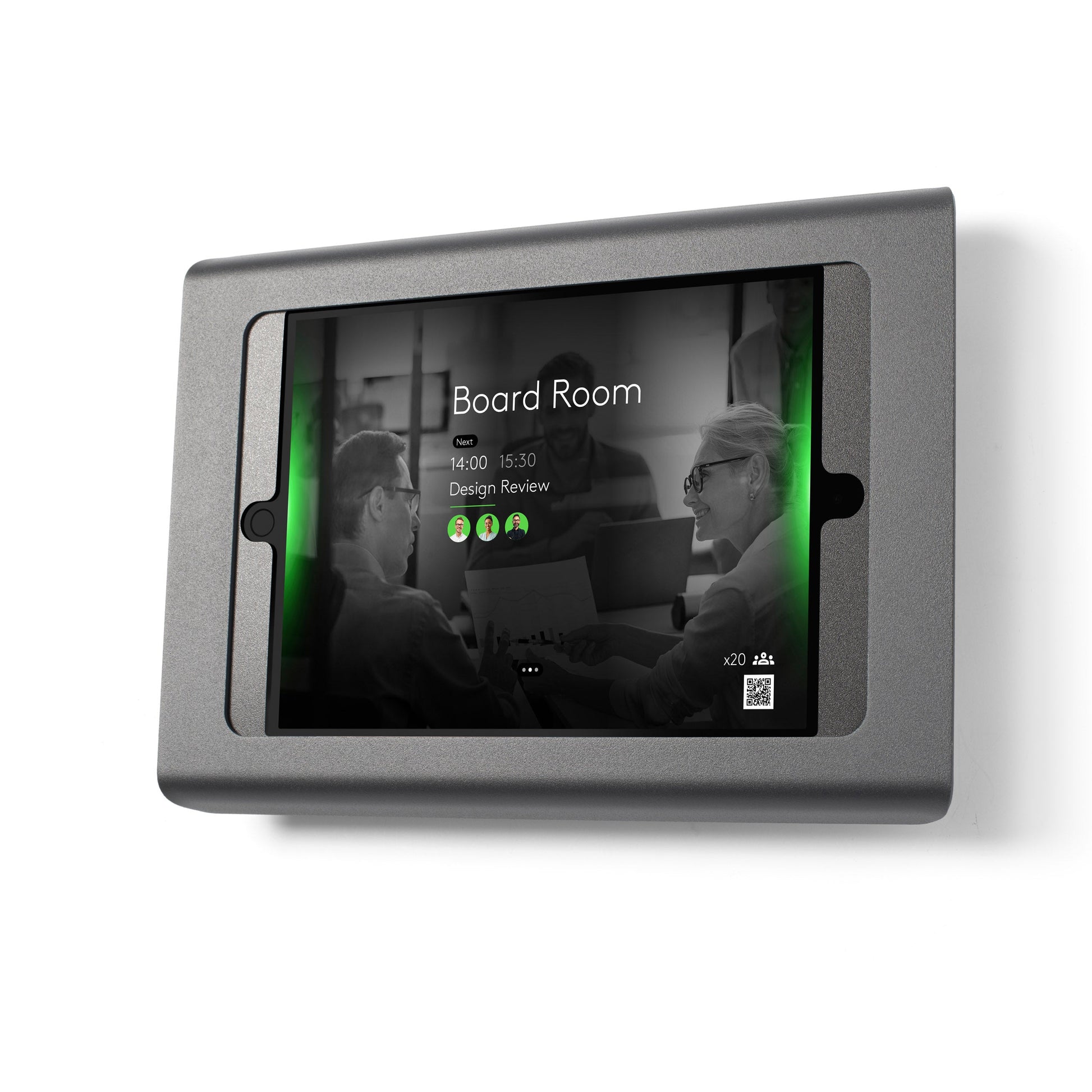 Tabdoq tablet wandhouder compatibel met Apple iPads voor iPad 10,2-inch, in zwart, vooraanzicht