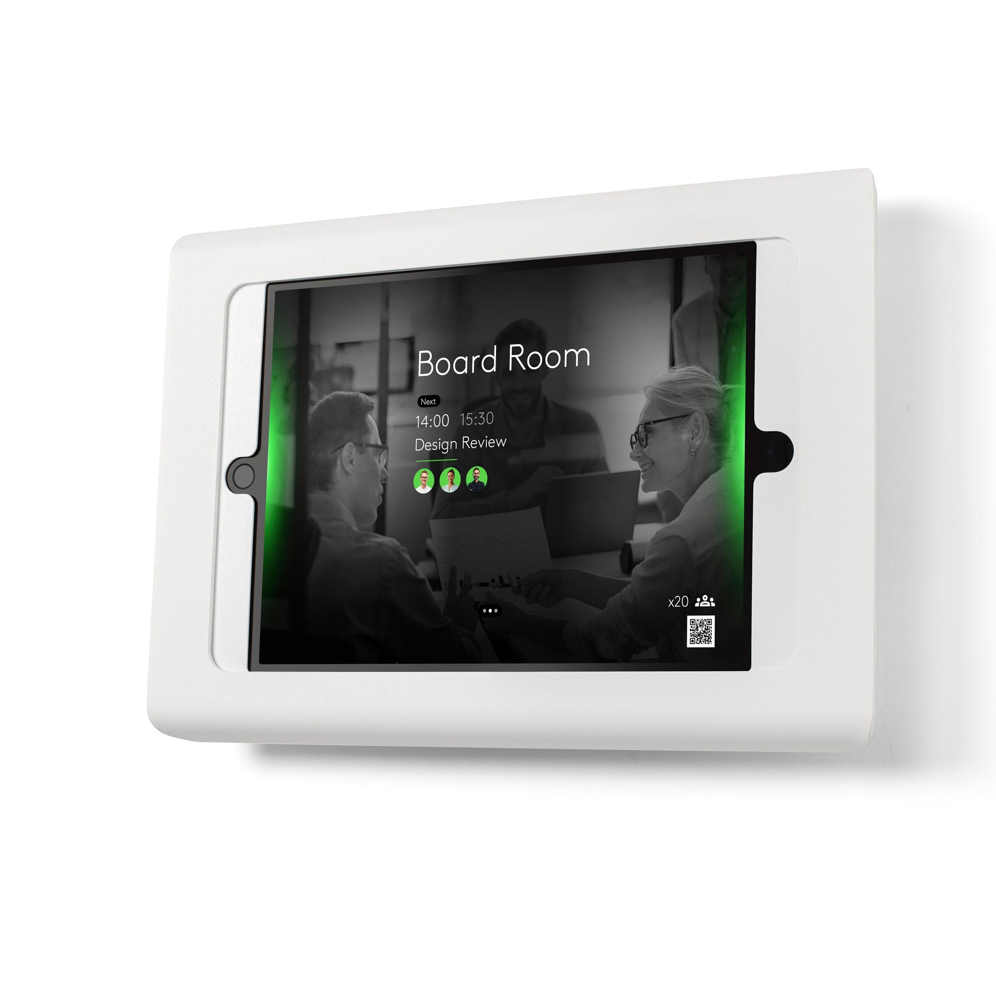 Tabdoq tablet wandhouder compatibel met Apple iPads voor iPad 10,2-inch, in wit, vooraanzicht