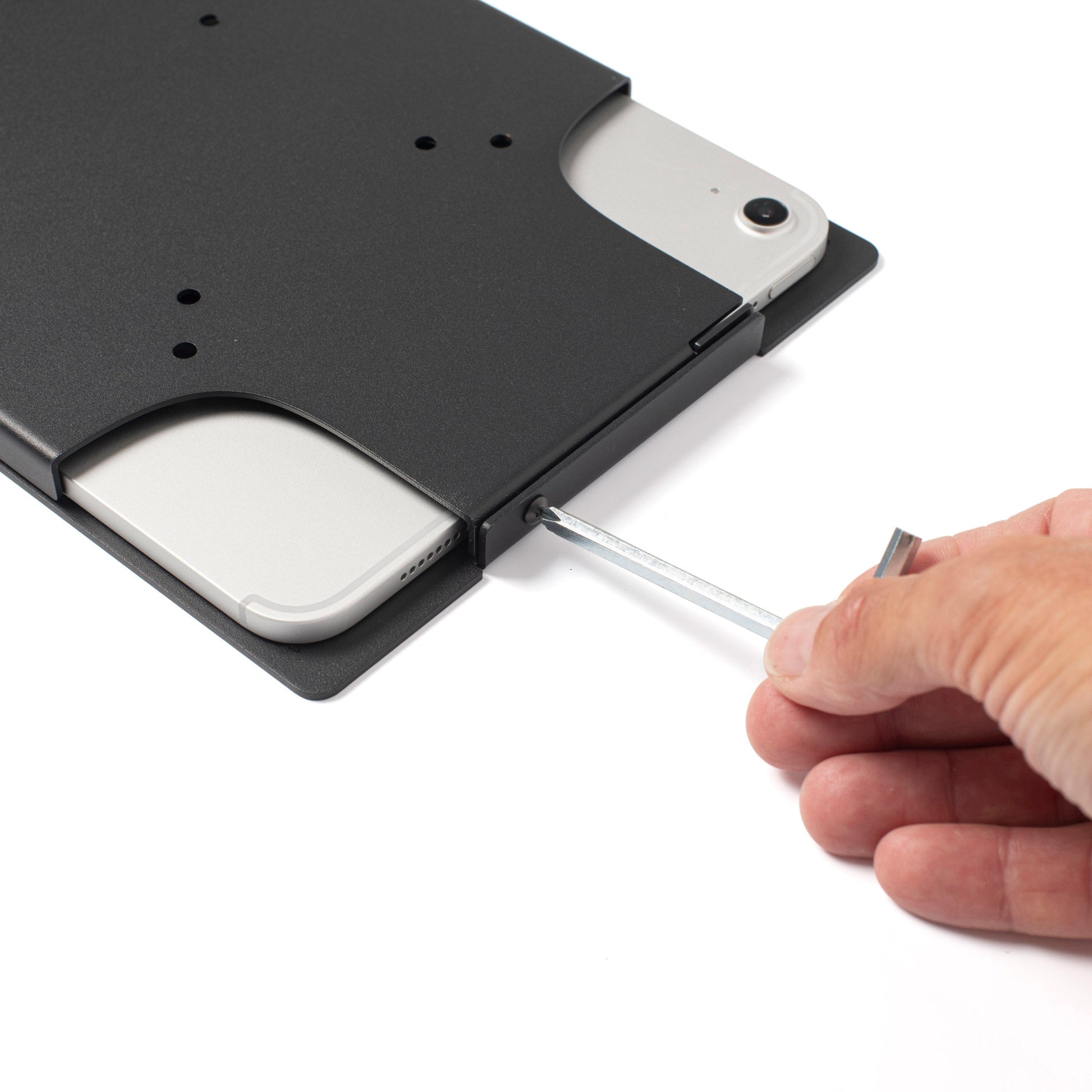 Tabdoq Lite tablet wandhouder compatibel met Apple iPads voor iPad 10e generatie 10,9-inch en iPad 11e generatie A16 11-inch, in zwart